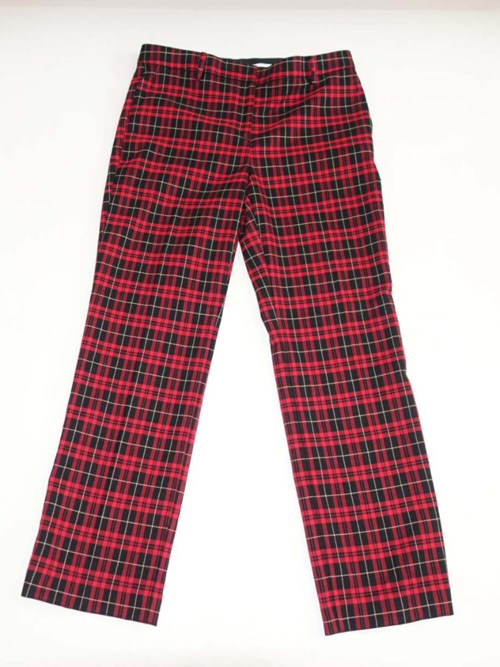 Ann Taylor Women's The Sophia Straight Leg Pants Size 10 NWT Red Black Plaid